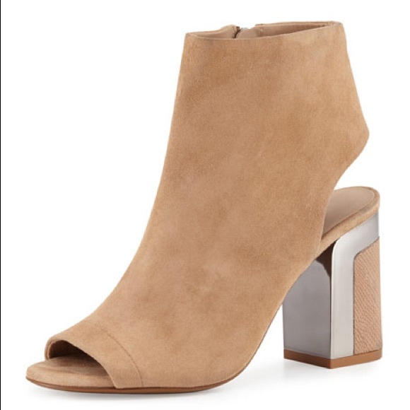 Vince Fenmore Peep-Toe Sand Bootie - Picture 3 of 15